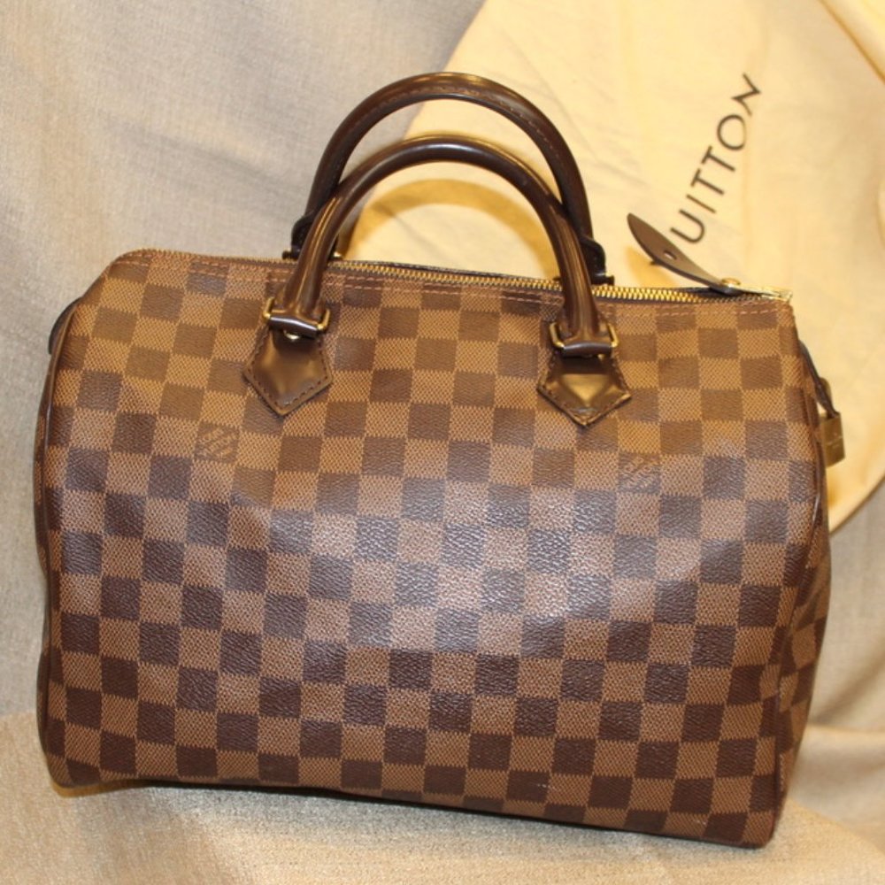 Louis Vuitton Brown Checkered Satchel